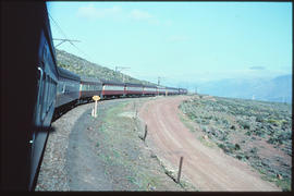 De Doorns district, 1977. Trans-Karoo Express enters Hex River Valley.