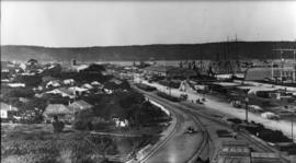 Durban, circa 1909. Point station and Durban Harbour in the distance. (H Jambert)