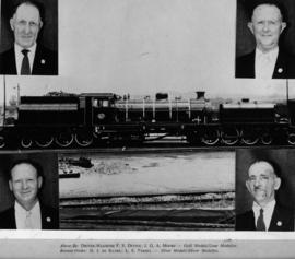 Nelspruit, 1960. SAR Class GF with four medal-winning locomotive drivers.