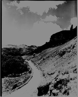 Bethlehem district, 1938. Road next to prominent hill.