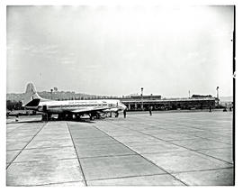Durban, 1965. Durban, 1965. Louis Botha airport. SAA Vickers Viscount ZS-CDY 'Gemsbok'.