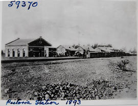 Pretoria, 1893. Railway station.