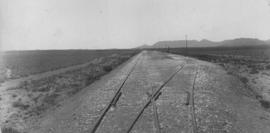 Mynfontein, 1895. Railway lines at crossing loop. (EH Short)