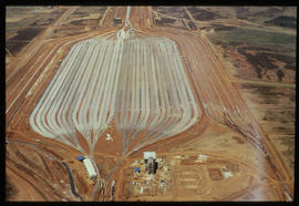Bapsfontein, October 1981. Aerial view of construction at Sentrarand marshalling yard. [J Etsebeth]