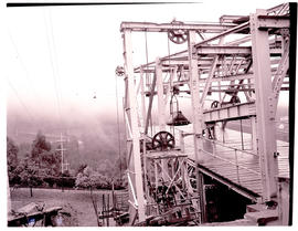 Swaziland, 1948. Hoisting equipment at Havelock mine.