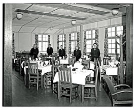 Johannesburg, 1947. Palmietfontein airport. Interior of dining room.