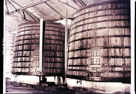 Paarl, 1939. Two 1000 hectolitre vats at KWV.