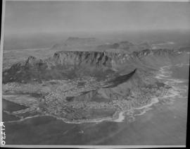 Cape Town, February 1947. Aerial view of Cape Peninsula.
