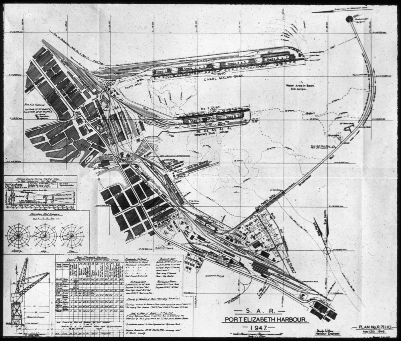 Port Elizabeth, 1947. Plan of Port Elizabeth harbour. - Atom site for DRISA