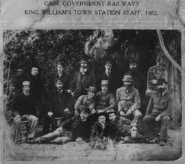 King William's Town, 1882. Stationmaster FU Wood and staff.