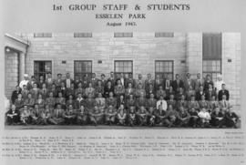 Johannesburg, August 1947. First group of students and staff at SAR Training College at Esselen P...