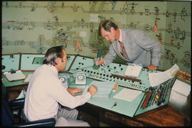 Johannesburg, January 1976. Reporting a defect at the control room in South Station building. [D ...