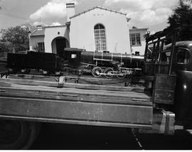 October 1970. Model locomotive presented to SAR museum.