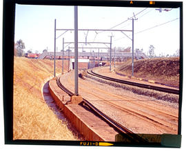 Bapsfontein, August 1982. Railway line to Sentrarand. [T Robberts]
