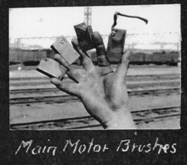 Circa 1925. Main motor brushes. (Album on Natal electrification)