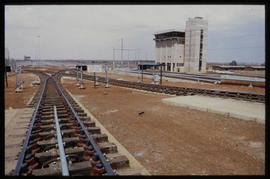 Bapsfontein, October 1982. Control tower viewed from the Sentrarand marshalling yard. [D Dannhauser]