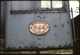 Number plate of SAR Class 6C No 544.