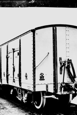 High-sided steel wagons.