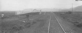 Vermaak, 1895. Loading ramp at station. (EH Short)