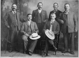 Mafeking, 1899. Railway officers during the siege of Mafeking during the Anglo-Boer War with JR M...