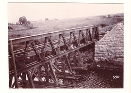 Pretoria, circa 1900. Long steel bridge span at Irene during Anglo-Boer War.