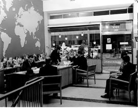 Johannesburg, circa 1965. Interior of Travel Bureau at station.