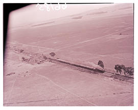 "Klerksdorp district, 1957. Aerial view of Blue Train."