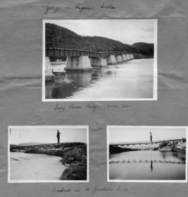 Wilderness district, January 1932. Three photographs of flood damage on the George - Knysna line....
