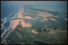 Richards Bay, August 1973. Aerial view of larger bay area. [S Mathyssen]