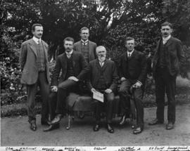 Mr CB Elliot, CGR General Manager, with his five sons Harry Home (Civil Engineer), AA, GA (Mechan...