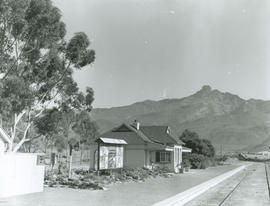 Ladismith, Cape, 1952. Railway station.