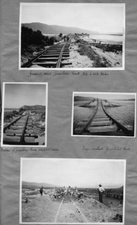 Wilderness district, January 1932. Four photographs of flood damage on the George - Knysna line. ...