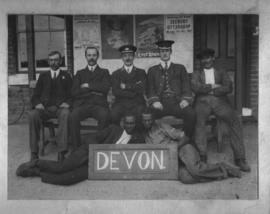 Devon, 1912. Station staff.