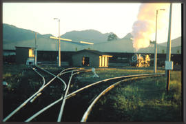 George, 1987. Steam locomotive shed at railway station.,. [T Robberts]