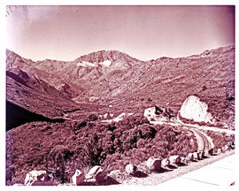 "Ceres district, 1950. View over Michell's Pass and railway line."