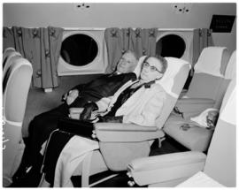March 1959. Pensioners on SAA Douglas DC-4 Skymaster.