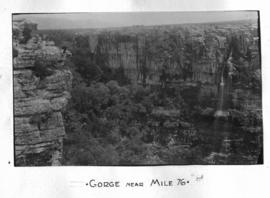 Graskop, 1914. Gorge near Mile 76 just south of Graskop. (Dempster Album of Nelspruit - Graskop c...