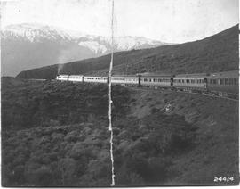 Botrivier district. Passenger train climbing Houwhoek Pass.