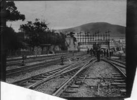 Cape Town, 1907. Signal gantry.