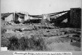 Elandslaagte bridge. Damaged during war.