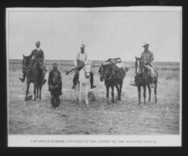 Bushman robber captured in the desert by the mounted police.