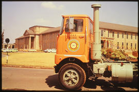 Johannesburg, August 1976. Driver training vehicle at Esselen Park. SAR Mack truck No B17859. [D ...