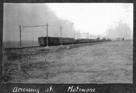 Ladysmith district, circa 1925. Trains crossing at Matiwane station. (Album on Natal electrificat...