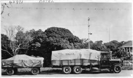 Natal, 1935. SAR Thornycroft QC three-axle 8-ton truck No 810 with 5-ton trailer. See SAR&H M...