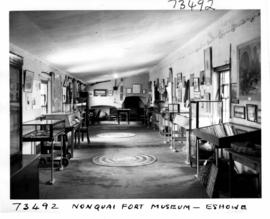 Eshowe, 1964. Interior of museum at Nonquai Fort.
