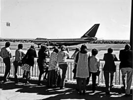 Windhoek, Namibia, 1976. JG Strijdom airport. SAA Boeing 747.