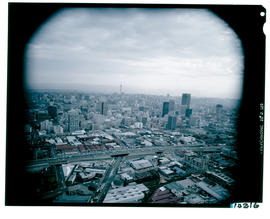 Johannesburg, 1974. Aerial view of city centre. [JA Etsebeth]