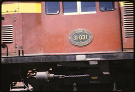 Number plate of SAR Class 31-000 No 31-031.