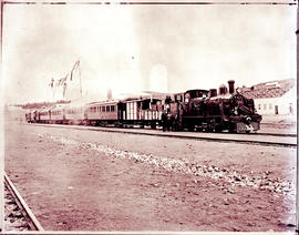 31 May 1899. Official opening of the Pretoria - Pietersburg line. Train hauled by PPR 2-6-4T Beye...