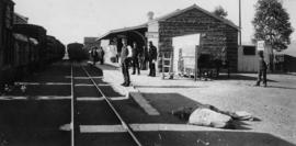 Prince Albert Road, 1895. Train at station platform. (EH Short)